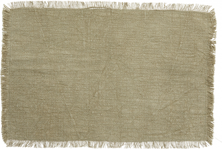 Nordal - ATRIA placemat, dusty green, fringes