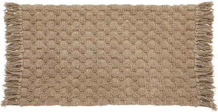 Nordal - LUNA bath rug w/fringes, light brown