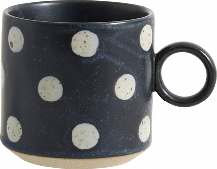 Nordal - GRAINY cup w. handle, dark blue/ sand