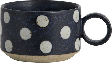 Nordal - GRAINY tea cup w. handle, dark blue/sand
