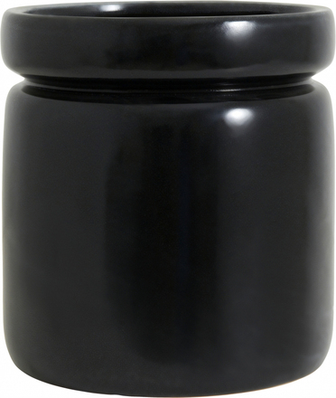 Nordal - ISA pot, L, shiny black glaze