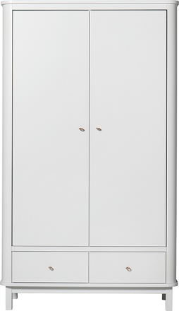 Garderob 2 dörrar Wood vit / vit Oliver Furniture