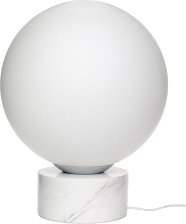 Stor golvlampa vit marmor, Hubsch
