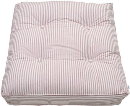 Golvkudde rosa vit randig 90 x 90 cm, Oliver Furniture