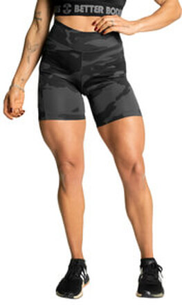 High Waist Shorts, dark camo, medium