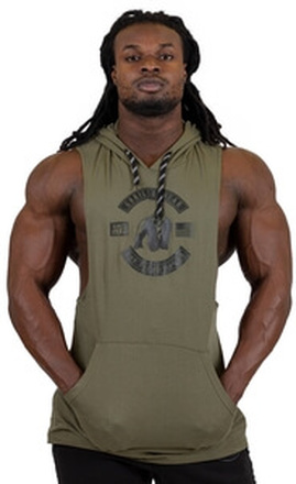 Lawrence Hooded Tank Top, army green, large