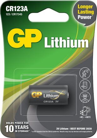 Lithiumbatteri GP Lithium CR 123A