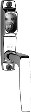 Låsbart handtag ASSA 8350-S till fönster, balkong- och altandörr - Mattkrom - Höger