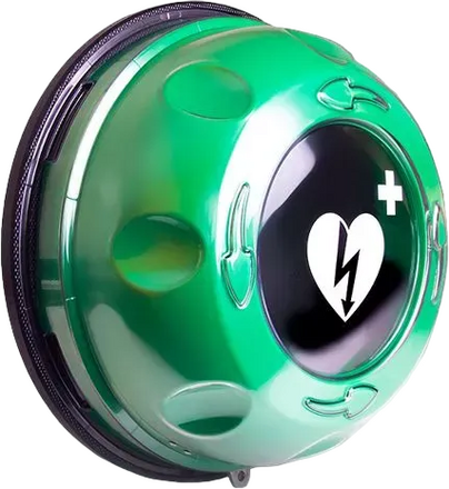 Väggskåp till defibrillator ROTAID Solid Plus med larm-Green