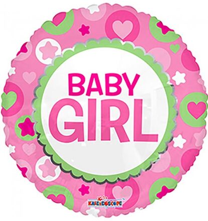 Baby Girl - Rund Folieballong 46 cm
