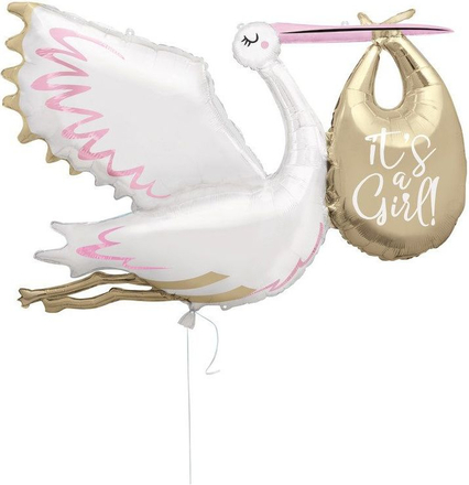 Its a Girl! Stork - Stor Folieballong 157 cm