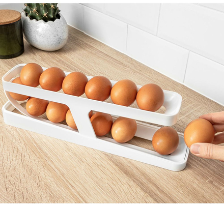 Automatisk Egg Organiseringsstativ til Kjøleskap 36,5x10,7 cm