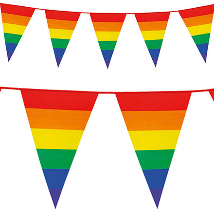 Rainbow Banner med Store Vimpler 8 Meter