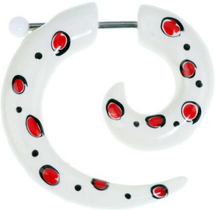 Red Eye - Fake piercing - Strl 1,2 mm stang/tykkelse smykke 5,5 mm