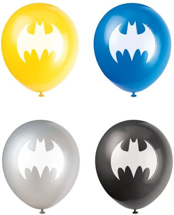 8 stk Lisensiert Batman Ballonger 30 cm