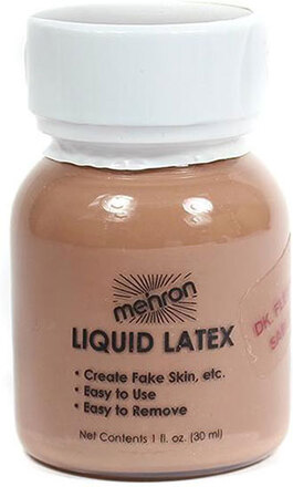 DARK Flesh Liquid Latex med Kost 30 ml Mehron Flytende Latex