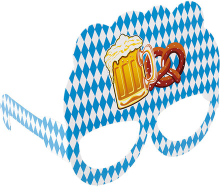 10 stk Pappbriller med Oktoberfestmotiv - Beer Party