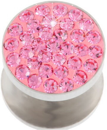 Sparkling Pink Stones - Fake Plugg - Strl 1.2 x 10 mm