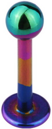 Stripete Labret - Multi - Strl 1,2 x 6 mm med 3 mm kule