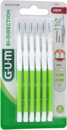 GUM Bi-Direction mellanrumsborste 6 st 0,7mm