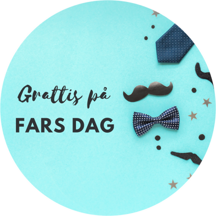 Blå Fars Dag ätbar tårtbild