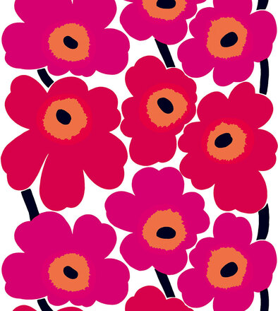 Marimekko Unikko Röd Tyg