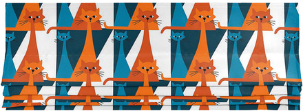 Kitty Orange/Blå Hissgardin Arvidssons Textil