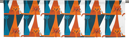 Kitty Orange/Blå Slät gardinkappa Arvidssons Textil