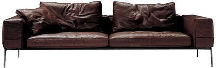 Flexform Lifesteel Sofa - 240cm - Mørkebrun Læder