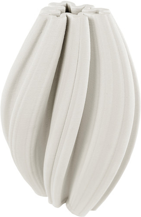 3D Printed Draped vase - 28x16 - hvid