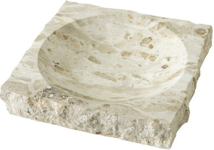 Jakobsdals Aya skål - beige marmor - 27x27 cm