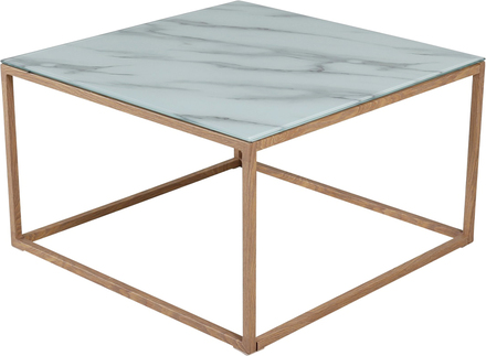 Link soffbord med marmorerat glas - 75 x75 cm