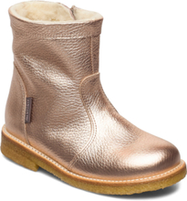 Boots - Flat - With Zipper Vinterstøvletter Pull On Gull ANGULUS*Betinget Tilbud