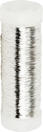 Creotime verzilverd draad 0,2 mm 110 meter zilver