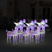 vidaXL Renne di Natale 6 pz Multicolore 240 LED in Acrilico
