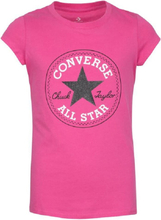 Børne Kortærmet T-shirt Converse Chuck Path Pink Fuchsia 100% bomuld 10-12 år