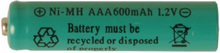 Batteri AAA 1,2V Ni-mh 600 mAh Uppladdningsbart