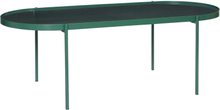 Hübsch sofabord i grøn glas og metal