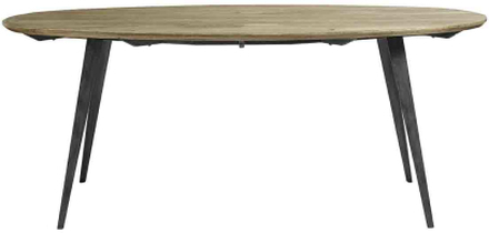 Nordal Ovalt spisebord i lyst træ - 200x100 cm