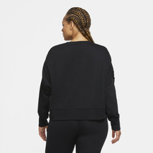 Nike Plus Size - Therma Women's Cropped Fleece Laced Training Crew - Black