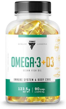 Trec Nutrition Omega 3+D3, 90 kapsler 