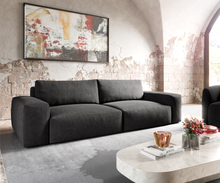 DELIFE Big-Sofa Lanzo XL 270x130 cm microvezel zwart