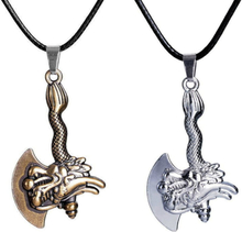 Halssmycke - Yxa med drake - 43cm halsband