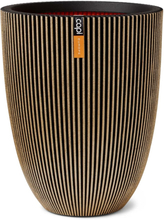 Capi Vas elegant Groove 34x46 cm svart och guld