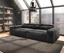 DELIFE Big-sofa Sirpio XL 270x130 cm microvezel zwart