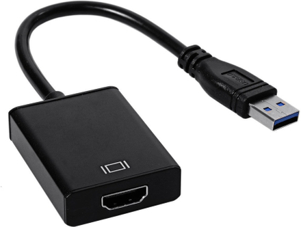 USB 3.0 HDMI Adapteri - Musta