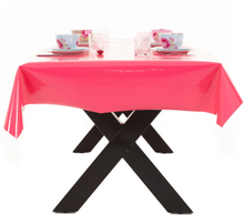 Buiten tafelkleed/tafelzeil fuchsia roze 140 x 200 cm rechthoekig