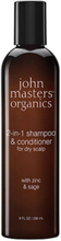 JOHN MASTERS 2-in-1 Shampoo & Conditioner With Zinc & Sage 236 ml