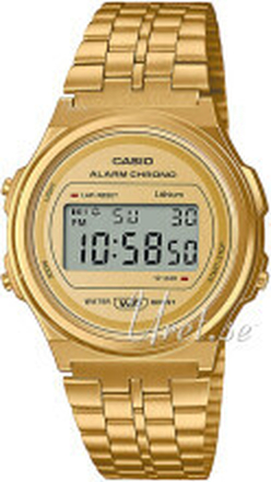 Casio A171WEG-9AEF Vintage LCD/Gul guldtonet stål Ø36.6 mm