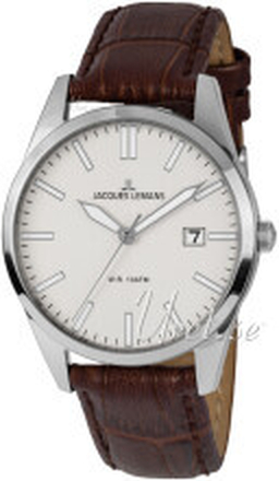Jacques Lemans 1-2002E Vienna Silverfärgad/Läder Ø40 mm